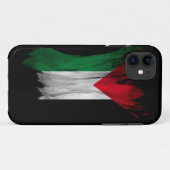Penseelstreek onder Palestijnse vlag, nationale vl Case-Mate iPhone Case (Achterkant (horizontaal))