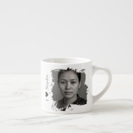 Penseelstreek ontwerp voor uw afbeelding en tekst espresso kop