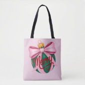 Penseelstreek Ornament Preppy Xmas Coquette Xmas Tote Bag (Voorkant)