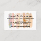 penseelstreek pastelkleur make-up visitekaartje (Achterkant)