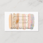 penseelstreek pastelkleur make-up visitekaartje (Voorkant)