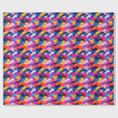penseelstreek patroon cadeaupapier (Vlak)