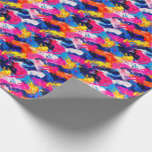 penseelstreek patroon cadeaupapier (Hoek)