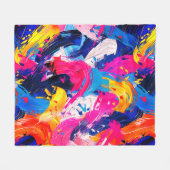 penseelstreek patroon fleece deken (Voorkant (Horizontaal))