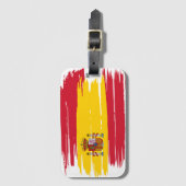 Penseelstreek Spanje vlag Bagagelabel (Voorkant (verticaal))