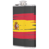 Penseelstreek Spanje vlag Heupfles (Links)
