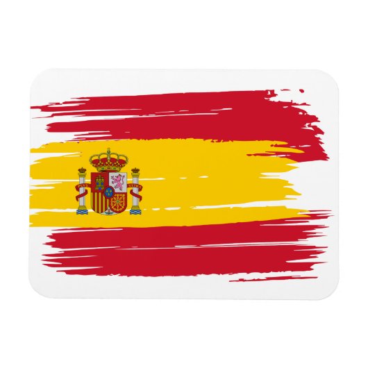 Penseelstreek Spanje vlag Magneet (Horizontaal)