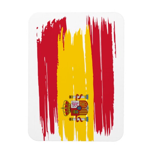 Penseelstreek Spanje vlag Magneet (Verticaal)