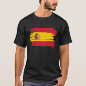Penseelstreek Spanje vlag T-shirt (Voorkant)