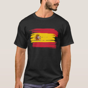 Penseelstreek Spanje vlag T-shirt