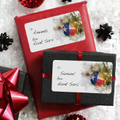 Penseelstreek Texas Flag Kerstversiering Art Gift Etiket