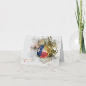 Penseelstreek Texas Flag Kerstversiering Art Holi Feestdagen Kaart (Voorkant)