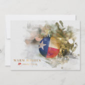 Penseelstreek Texas Flag Kerstversiering Art Holi Feestdagenkaart (Voorkant)