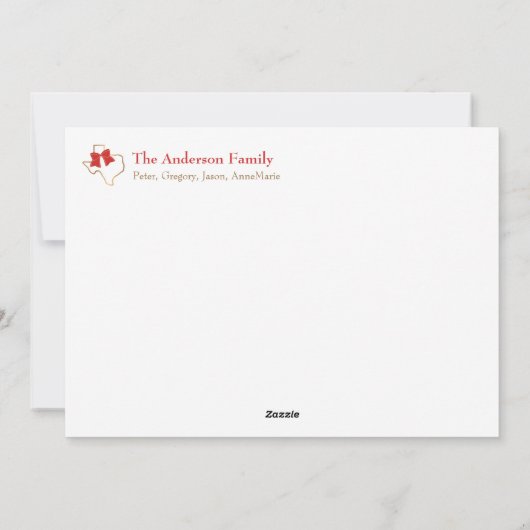 Penseelstreek Texas Flag Kerstversiering Art Holi Feestdagenkaart (Achterkant)