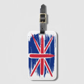 Penseelstreek Vakvlag Vakje Vakje Bagagelabel (Voorkant (verticaal))