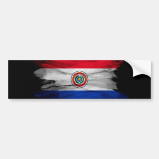 Penseelstreek van de Paraguay-vlag, nationale vlag Bumpersticker