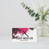 Penseelstreek verven | Schaar Comb | Artiest Visitekaartje (Staand voorkant)