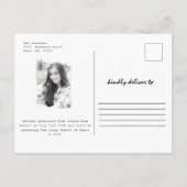 Penseelstreek Voeg uw eigen 2 foto Afstuderen Aankondigingskaart (Achterkant)