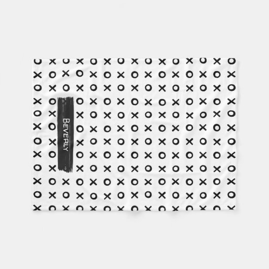 Penseelstreek XOXO Fleece Deken (Voorkant (Horizontaal))