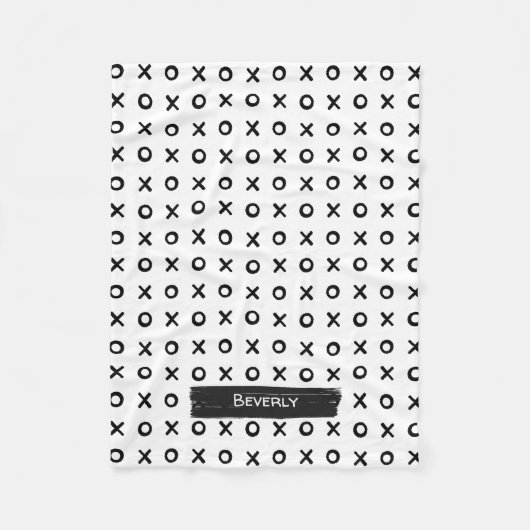 Penseelstreek XOXO Fleece Deken (Voorkant)