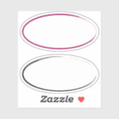 Penseelstreeketiket Sticker (Vel)