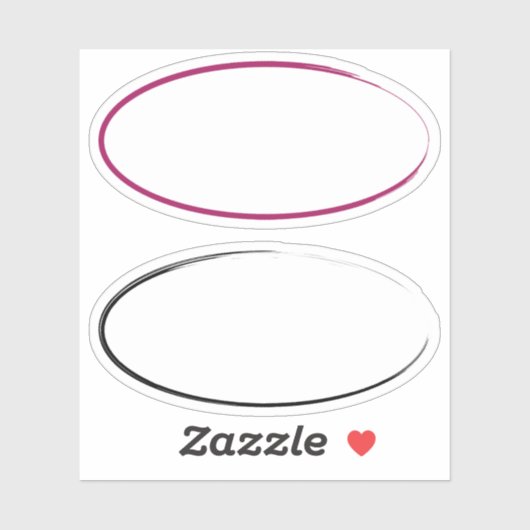 Penseelstreeketiket Sticker (Vel)