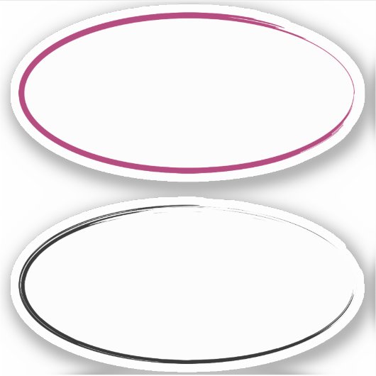 Penseelstreeketiket Sticker (Voorkant)