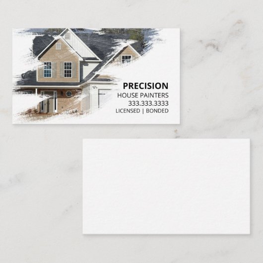 Penseelstreekkleur Visitekaartje (Voorkant / Achterkant)