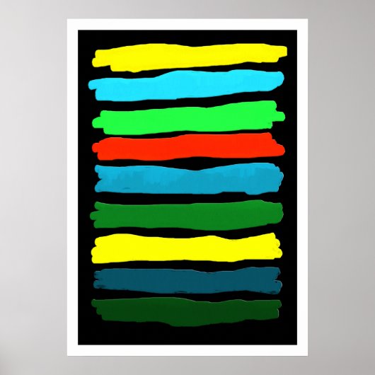 Penseelstreken #5 (V.2) Poster (Voorkant)