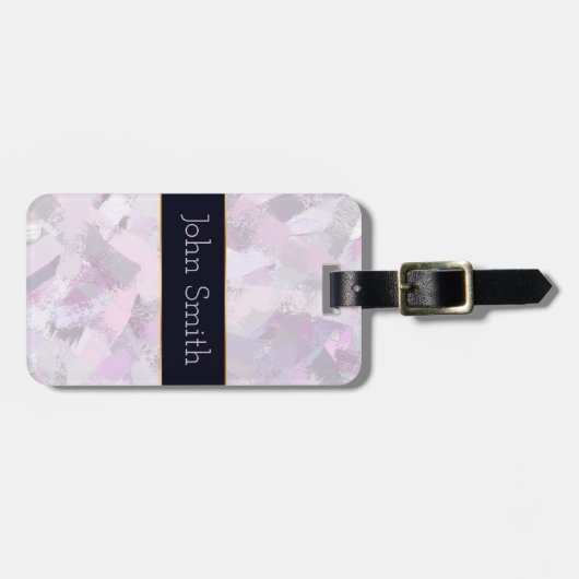 Penseelstreken abstracte structuur bagagelabel (Voorkant horizontaal)