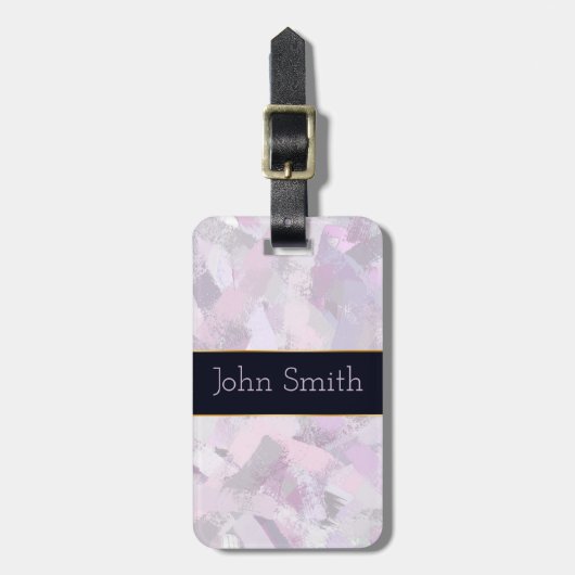 Penseelstreken abstracte structuur bagagelabel (Voorkant verticaal)