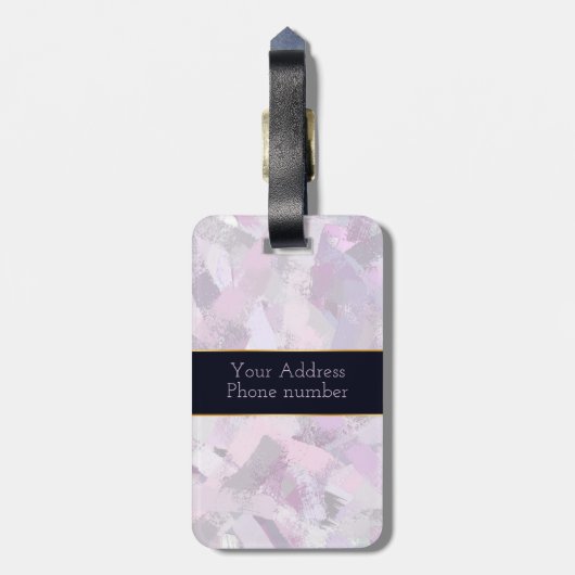 Penseelstreken abstracte structuur bagagelabel (Achterkant verticaal)