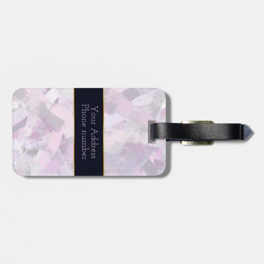 Penseelstreken abstracte structuur bagagelabel (Achterkant horizontaal)