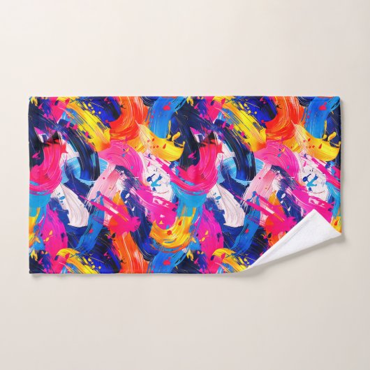 penseelstreken bad handdoek (Handdoek)