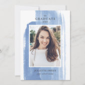 Penseelstreken | Donkerblauw Afstuderen van de Mei Kaart (Voorkant)