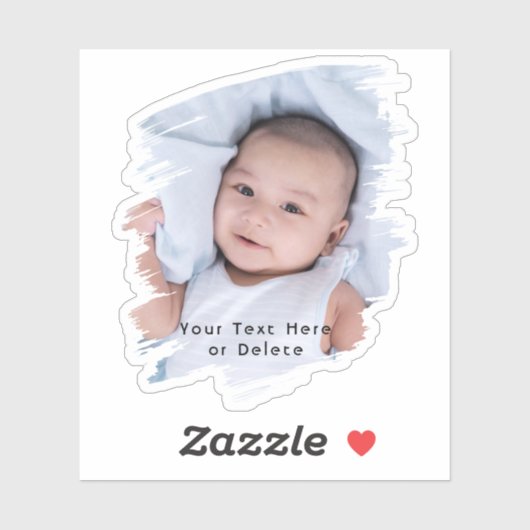 Penseelstreken & eenvoudige typografie Schattigee  Sticker (Vel)