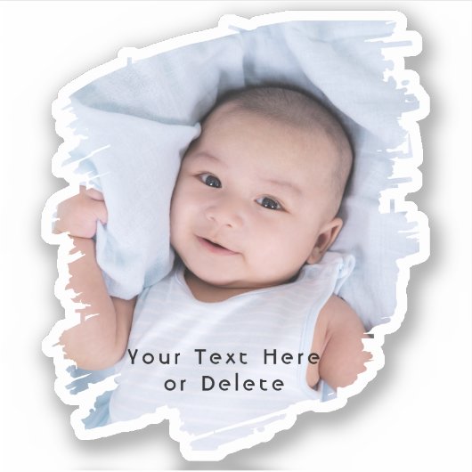 Penseelstreken & eenvoudige typografie Schattigee  Sticker (Voorkant)