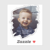 Penseelstreken & eenvoudige witte tekst Schattigee Sticker (Vel)