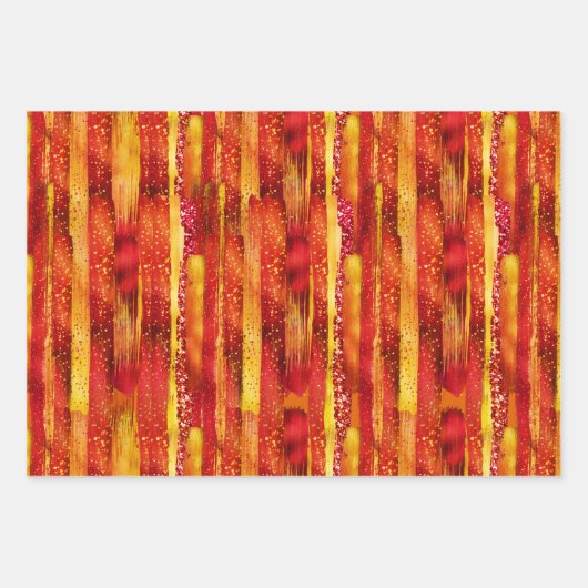 Penseelstreken en confetti inpakpapier vel (Voorkant 3)