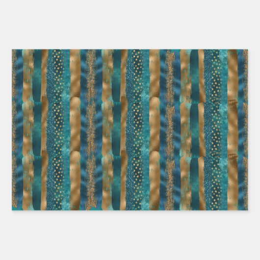 Penseelstreken en confetti inpakpapier vel (Voorkant 2)