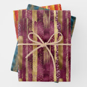 Penseelstreken en confetti inpakpapier vel (In situ)