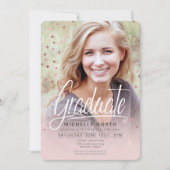 Penseelstreken en Confetti Roos Gold ID511 Kaart (Voorkant)