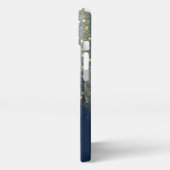 Penseelstreken en Confetti-Stippen met Gold Monogr iPhone Hoesje (Linkerkant)