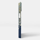 Penseelstreken en Confetti-Stippen met Gold Monogr iPhone Hoesje (Rechterkant)