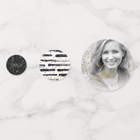 Penseelstreken en zwarte Confetti Gold ID511 (Voorkanten)