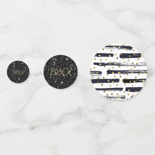 Penseelstreken en zwarte Confetti Gold ID511 (Achterkanten)