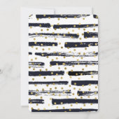 Penseelstreken en zwarte Confetti Gold ID511 Kaart (Achterkant)