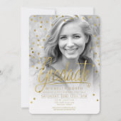 Penseelstreken en zwarte Confetti Gold ID511 Kaart (Voorkant)