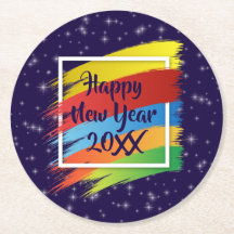 Penseelstreken gelukkig nieuwjaar 20xx-partij