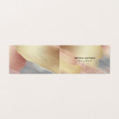 Penseelstreken goudroze en grijs visitekaartje (Buitenkant ongevouwen)